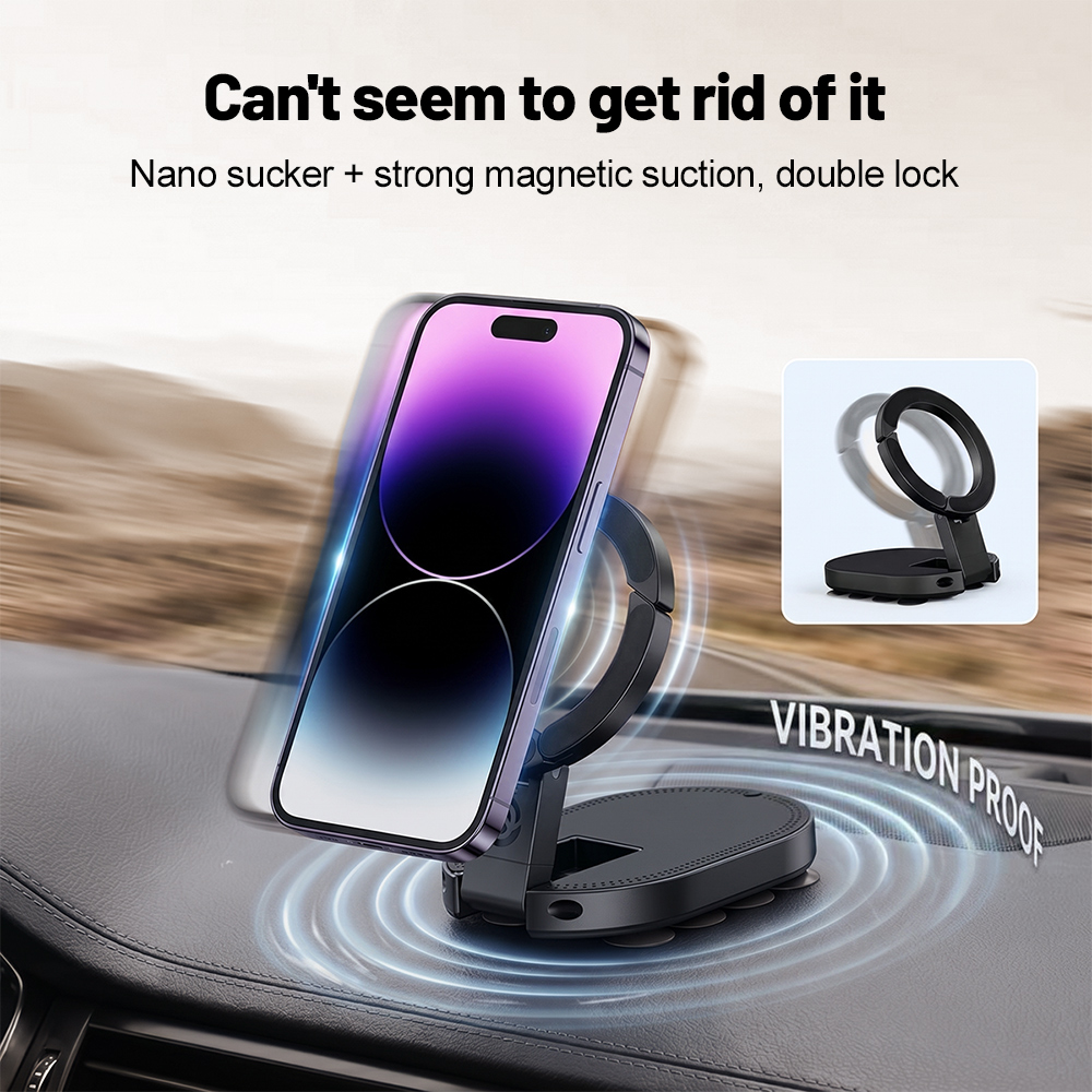 Phone Accessories For Travel - 360 ° 회전식 3-in-1 흡착식 자석