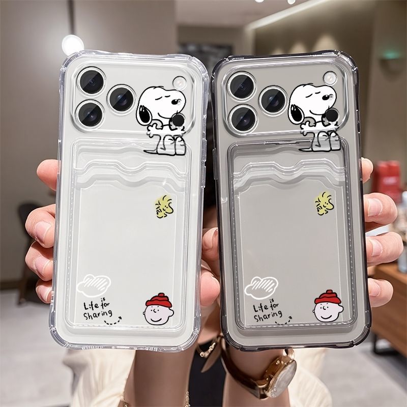 Phone Accessories Supplier - 애니메이션 스누피 소프트 카드 슬롯 포켓