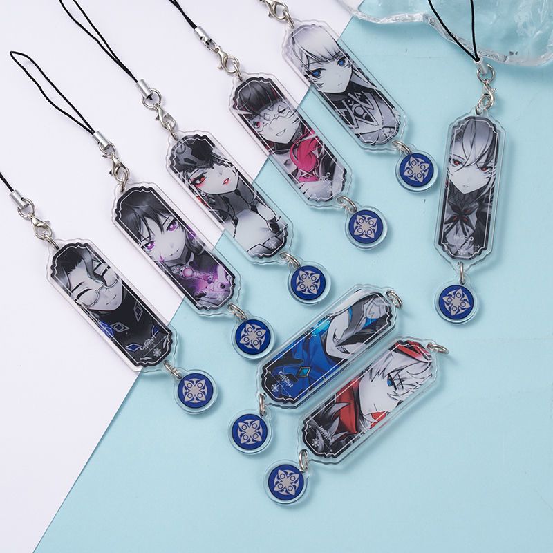 Phone Accessories Jewelry - 8pcs 애니메이션 키 체인 Genshin Impact