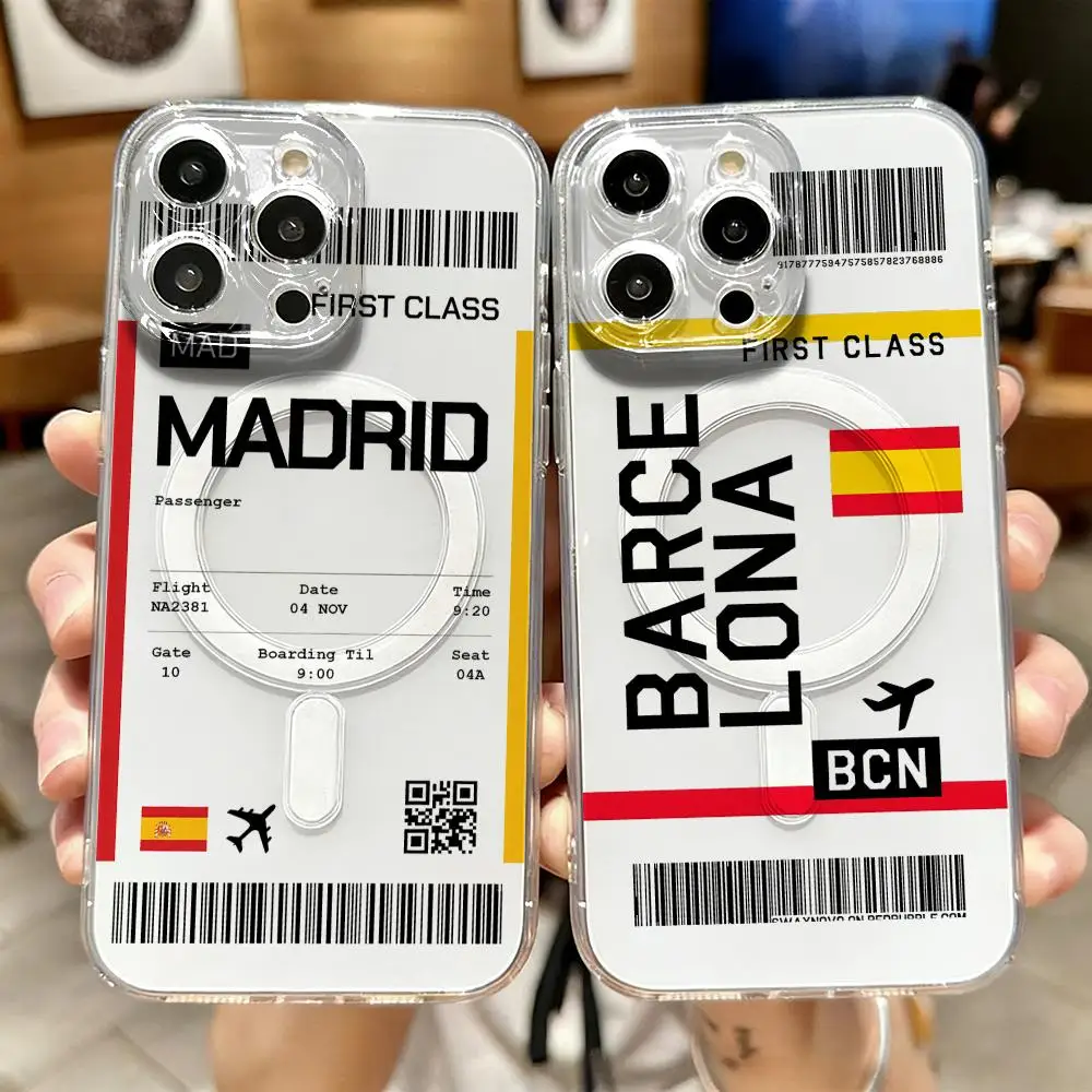 Phone Accessories For Travel - 여행용 비행기 티켓 스페인 휴대폰 케이스