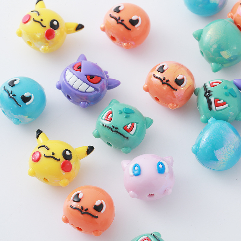 12pcs 포켓몬 비드 DIY 휴대 전화 스트랩 키 체 - Phone Accessories Supplier 리뷰 및 가격