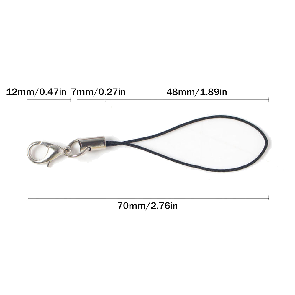 50개 혼합 색상 로브스터 클립 끈 스트랩 참 장식 랜 - Phone Accessories Jewelry 리뷰 및 가격