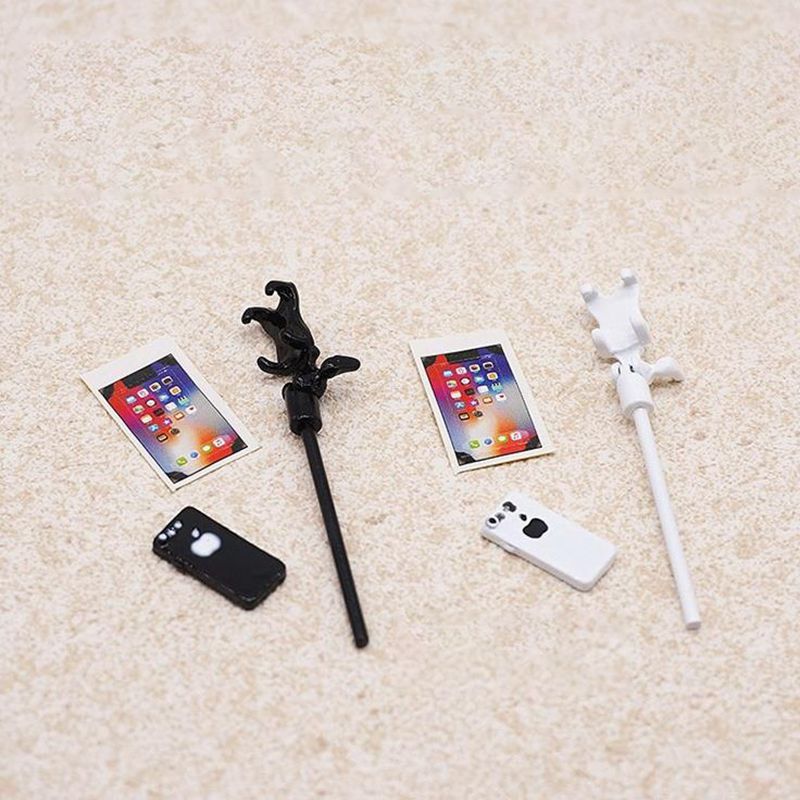 1/12 미니어처 인형 집 셀카 스틱 휴대 전화 미니  - Phone Accessories Video 리뷰 및 가격