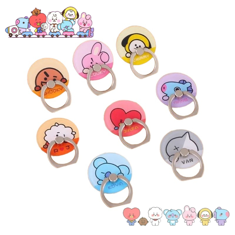 BT21 만화 귀여운 강력 접착식 폰 홀더 카와이 유니 - Phone Accessories Supplier 리뷰 및 가격