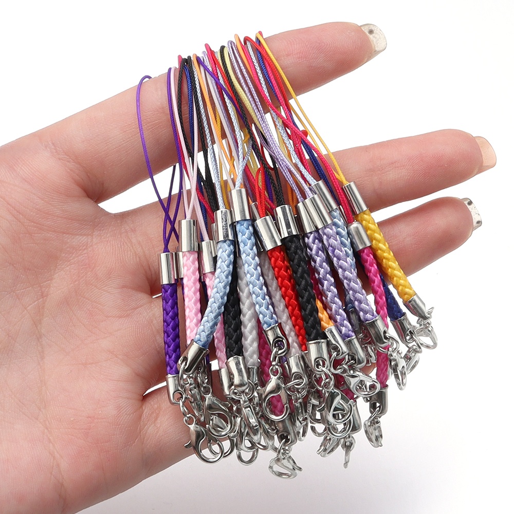 10개/세트 9cm 멀티컬러 브레이드 랜야드, 로브스터 - Phone Accessories Jewelry 리뷰 및 가격