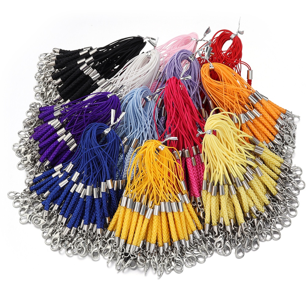 10개/세트 9cm 멀티컬러 브레이드 랜야드, 로브스터 - Phone Accessories Jewelry 리뷰 및 가격