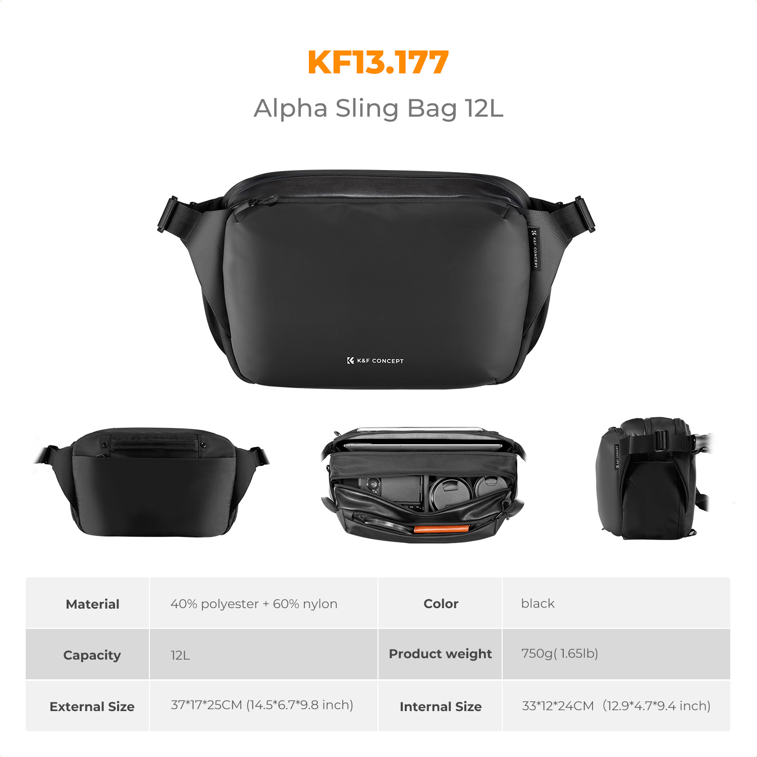K&F CONCEPT 12L/10L 카메라 슬링백 방수 - Phone Accessories For Travel 리뷰 및 가격