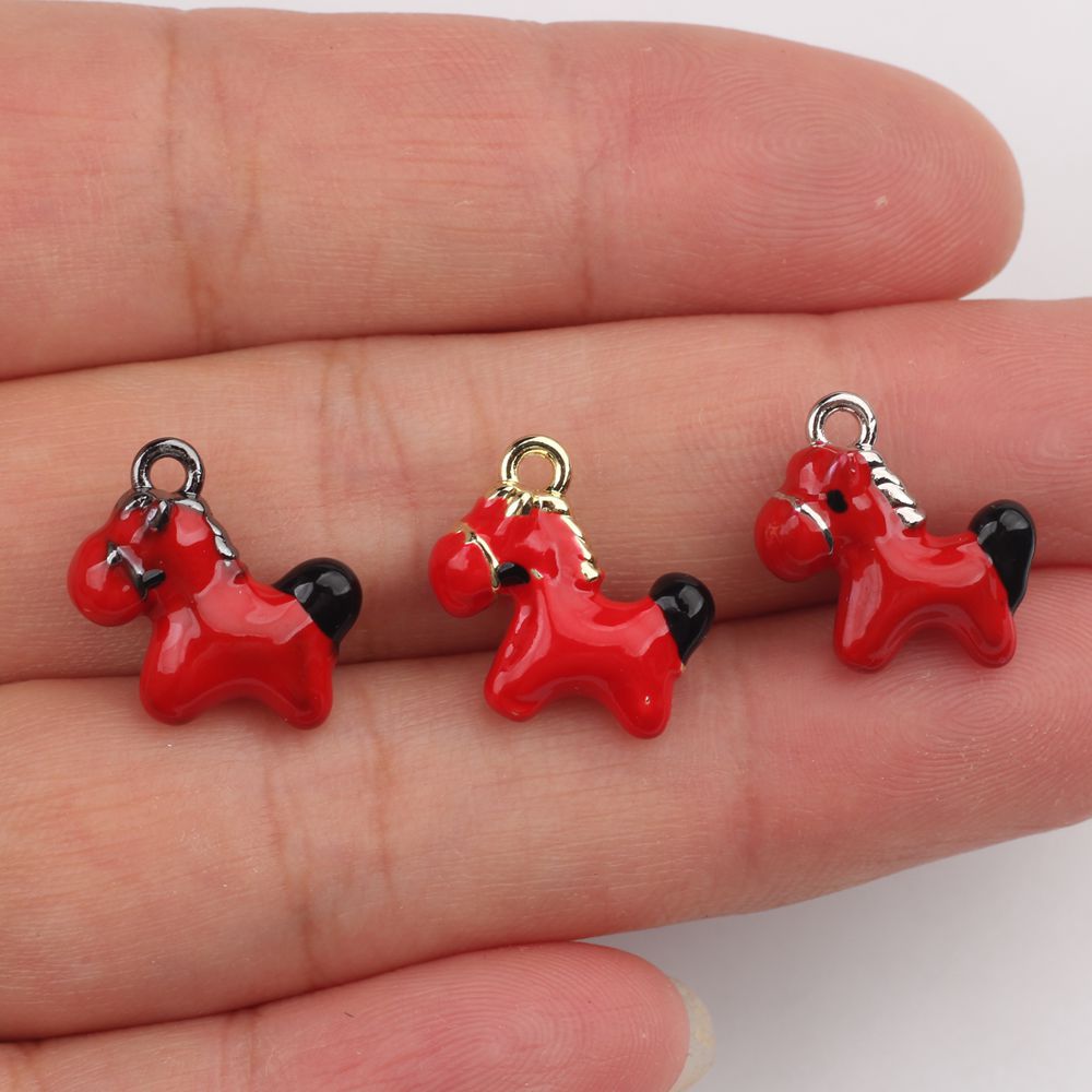 귀여운 작은 말 모양 참 5개, 합금 동물 펜던트, D - Phone Accessories Jewelry 리뷰 및 가격
