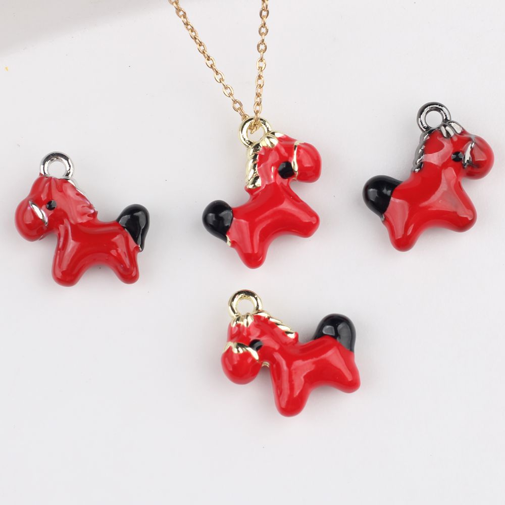 귀여운 작은 말 모양 참 5개, 합금 동물 펜던트, D - Phone Accessories Jewelry 리뷰 및 가격