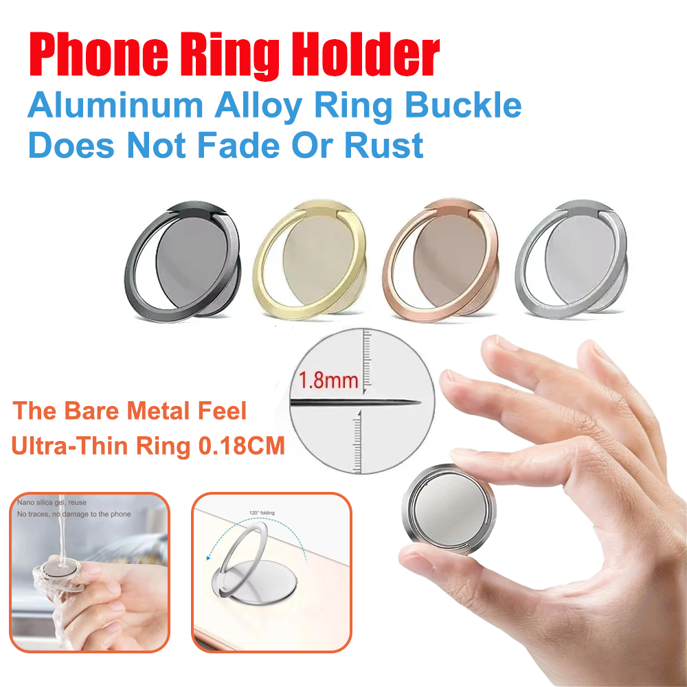 초박형 메탈 링 홀더 스탠드 폰용 360도 회전 °   - Phone Accessories Website 리뷰 및 가격